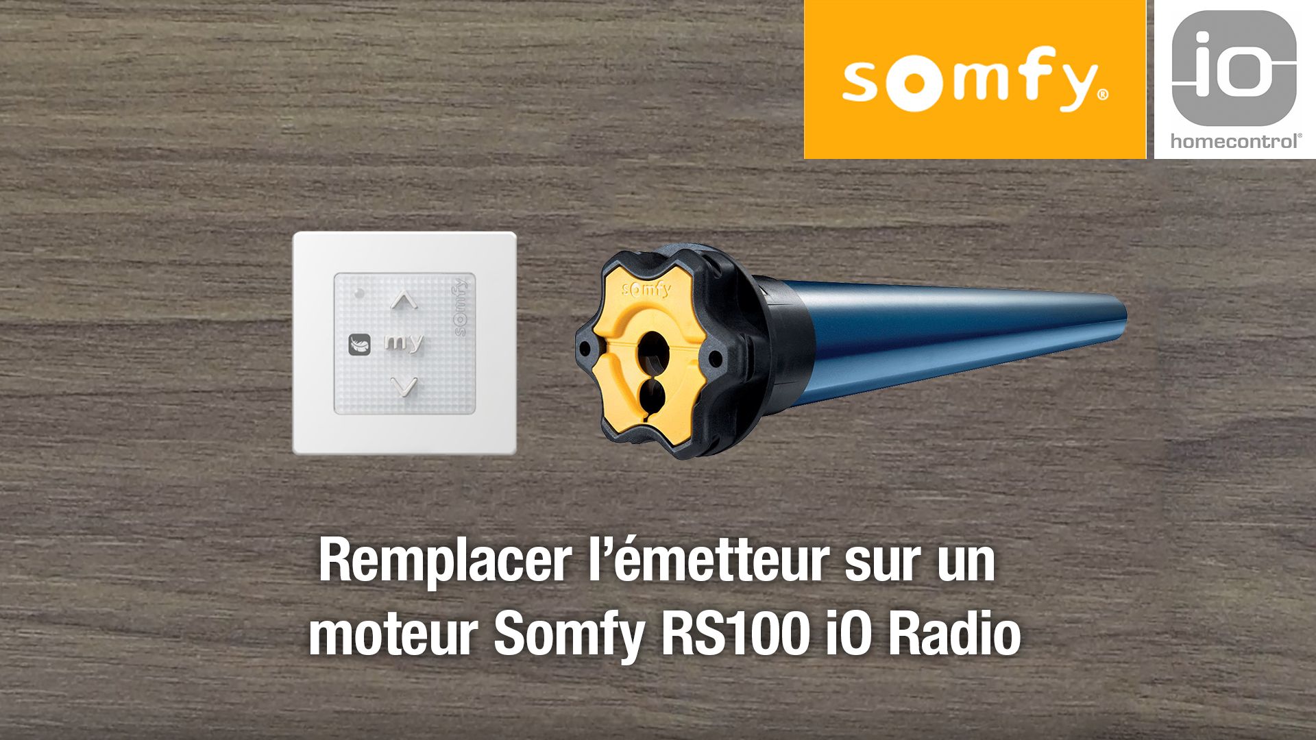 video Remplacer l’émetteur sur un moteur Somfy RS100 iO Radio